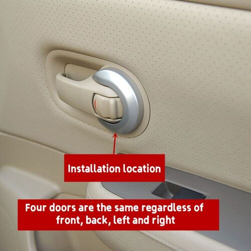 Housse De Poignée De Porte Intérieure De Voiture, 1 Pièce, Pour Nissan Tiida 2005 ¿ 2010 Livina Nv200 Geniss, Gris Argent