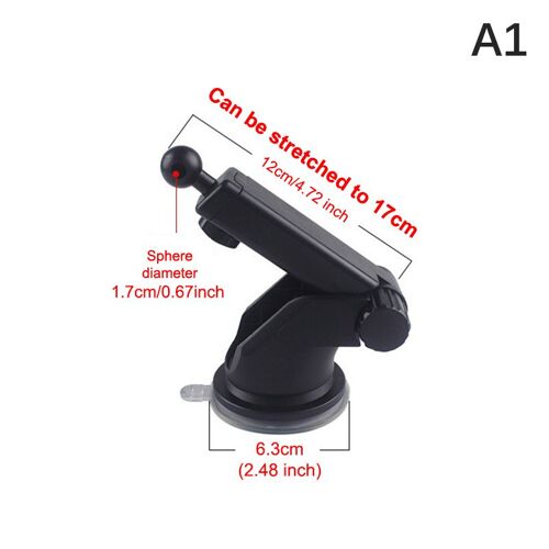 Support De Téléphone Portable Automatique, Bras Long Télescopique De Voiture En Plastique, Boule De Support Rapide, Base De Ventouse