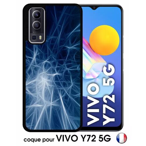 Coque pour vivo y72 5g - nebuleux - silicone - noir