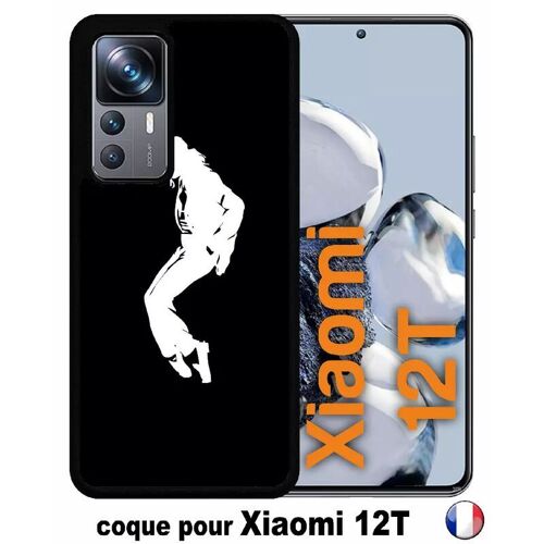 Coque pour xiaomi 12t - silhouette michael jackson moonwalk - silicone - noir