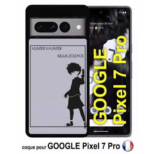 Coque pour google pixel 7 pro - hunter x hunter killua zoldyck - silicone - noir