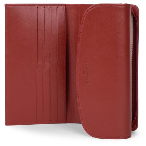 Compagnon à rabat pression/zippe cuir Lancaster 131-027 Paris PM