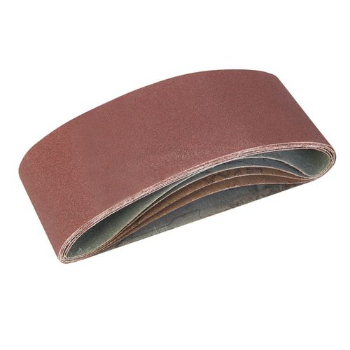 LOT 5 BANDES ABRASIVES ASSORTIES 75 mm X 457 mm POUR PONCEUSES