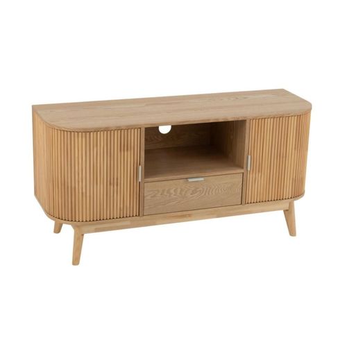 Meuble Tv En Bois 2 Portes 1 Tiroir 1 Niche