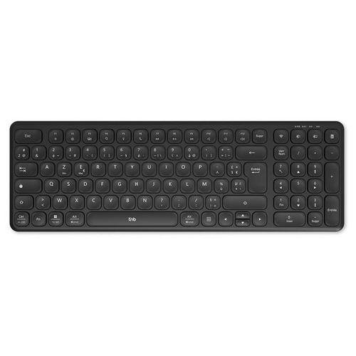 T'nB SLIM PRO - Clavier - rechargeable - 75% - compact - sans fil - Bluetooth, 2.4 GHz - AZERTY - Français - noir