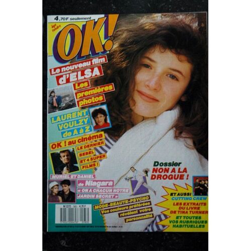 Ok ! Âge Tendre 583 16 Mars 1987 Cover Elsa Laurent Voulzy Niagara Cutting Crew