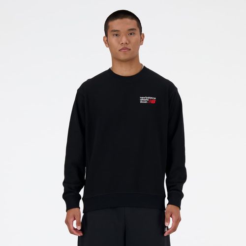 New Balance Athletics Premium Logo Crew Homme Hoodies & Sweatshirts Noir Taille Xl Vêtements