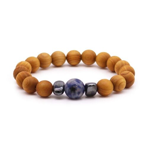 Bracelet Gorge 10 Mm - Cèdre & Sodalite 