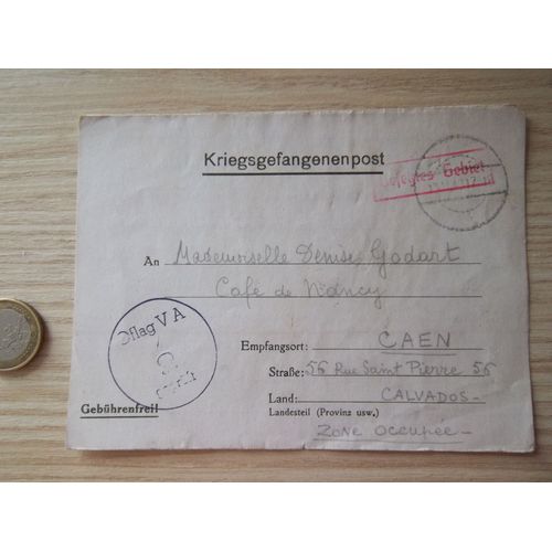 Lettre Oflag Officier Prisonnier Guerre 11 Nov.1940 Document Militaire