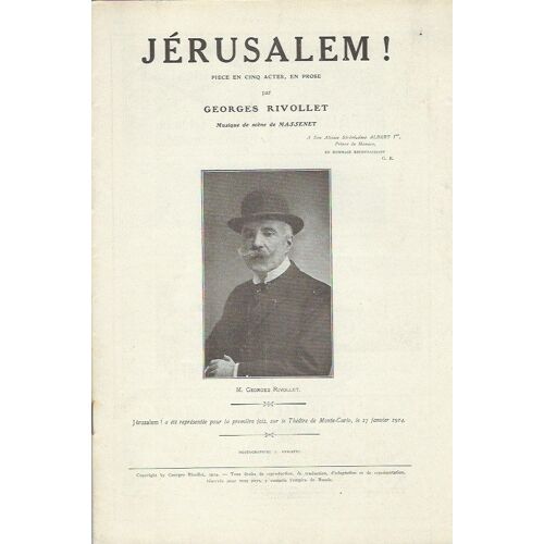 Jérusalem, Pièces En Cinq Actes En Prose