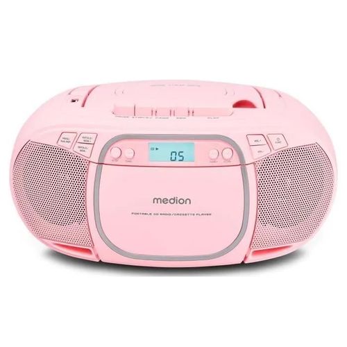 Radio CD - MEDION - FM - 2x2,2W RMS - Rose