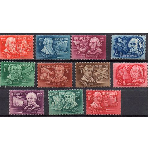 Hongrie- Série De 11 Timbres Neufs Avec Trace De Charnière- Personnages Historiques