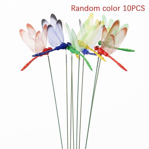 Décoration de jardinage en forme de libellules, simulation de fond pour la maison, nouveauté, 10 pièces