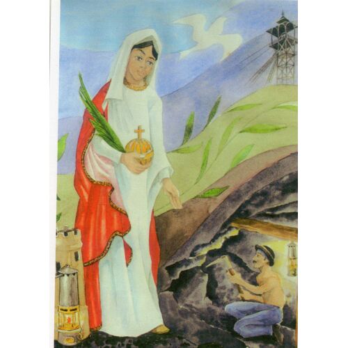 Carte Postale Xx Eme Siecle - Theme Mines - Mineurs - Sainte Barbe Veille Sur Le Mineur - Maurice Denis -