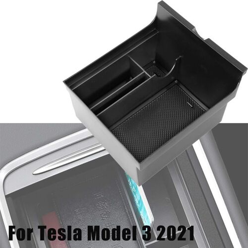 Accoudoir Central De Voiture Tesla Modèle 3 2021, Boîte De Rangement, Console Centrale, Organisateur De Téléphone Abs, Support De Conteneurs