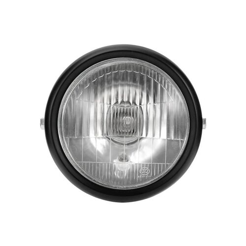 Feu Avant De Moto Noir Rétro 6.5 Pouces, Phare De Jour Résistant Aux Intempéries Pour Cg125/Gn125 12v
