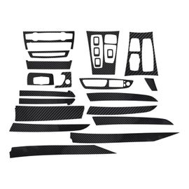 Autocollant Décoratif D'intérieur De Voiture, 22 Pièces, 5d, Garniture En Fiber De Carbone Brillante, Protection Élégante, Pour Bmw X5 E70 2007 ¿ 2013