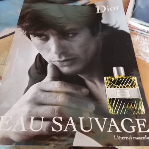 Magnifique Photo Alain Delon Publicité Eau Sauvage