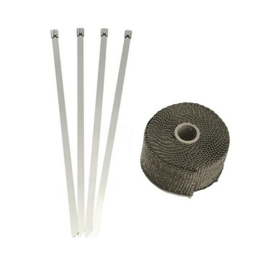 Bouclier Thermique Pour Tube Collecteur D'échappement, 5m, Ruban Thermo-Enroulé, Protection Thermique + Kit De 4 Attaches, Isolation