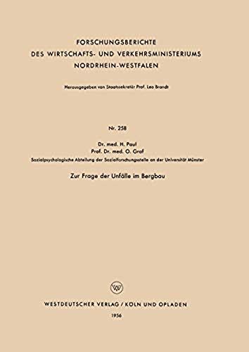 Zur Frage Der Unfälle Im Bergbau