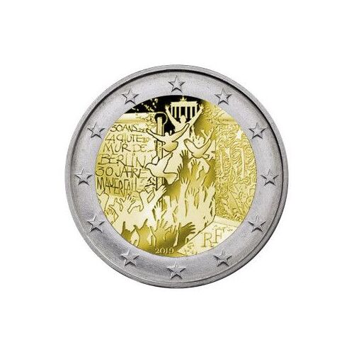 2 Euros Commemoratif France 2019 Mur De Berlin