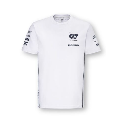T-Shirt Homme Alpha Tauri Scuderia Racing Team Officiel Formule 1 Blanc