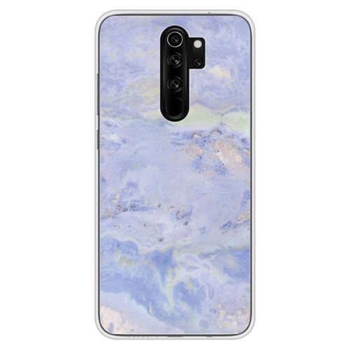 Coque En Silicone - Compatible Xiaomi Redmi Note 8 Pro - Design Marbre Bleu