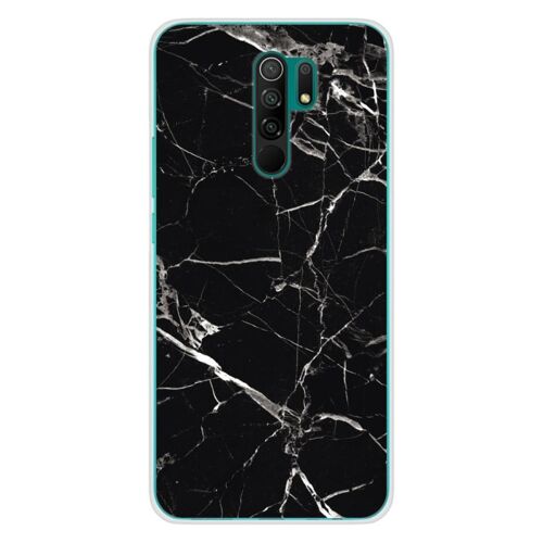 Coque En Silicone - Compatible Xiaomi Redmi 9 - Design Marbre Noir