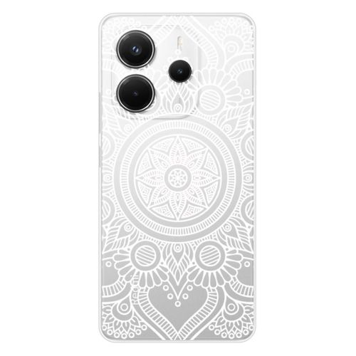 Coque En Silicone - Compatible Xiaomi Redmi Note 14 4g - Design Mandala Blanc