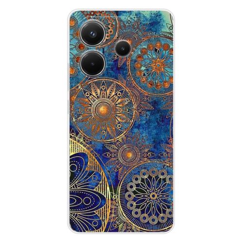 Coque En Silicone - Compatible Xiaomi Redmi Note 14 4g - Design Mandalla Bleu