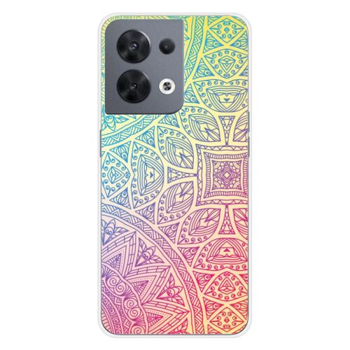Coque En Silicone - Compatible Oppo Reno 8 5g - Design Mandala Pastel