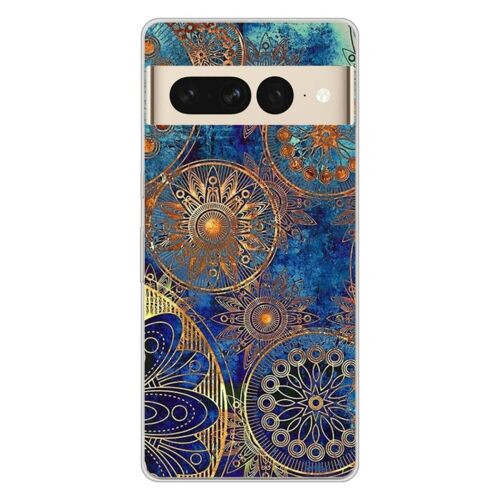 Coque En Silicone - Compatible Google Pixel 7 Pro - Design Mandalla Bleu