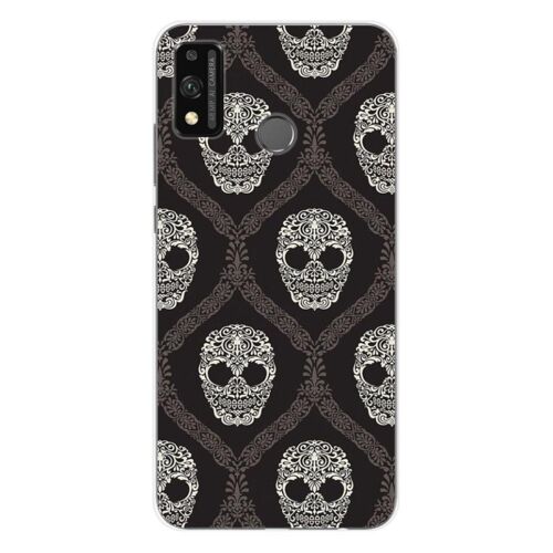 Coque En Silicone - Compatible Huawei Honor 9x Lite - Design Floral Skull