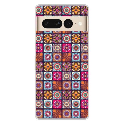Coque En Silicone - Compatible Google Pixel 7 Pro - Design Patchwork Mandala