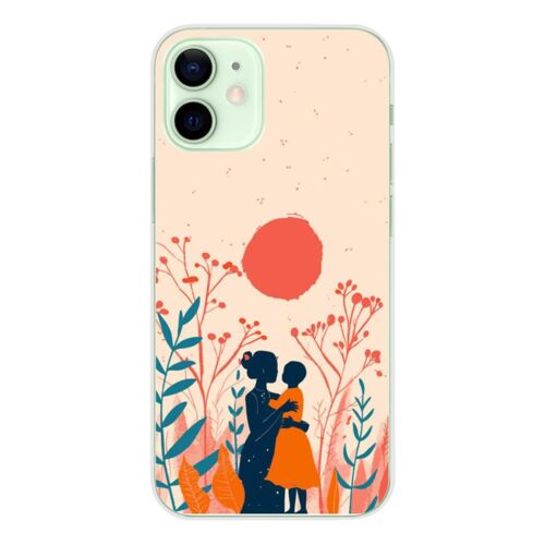 Coque En Silicone - Compatible Apple Iphone 12 Mini - Design Souffle De Tendresse