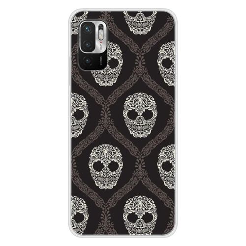 Coque En Silicone - Compatible Xiaomi Redmi Note 10, Xiaomi Redmi Note 10s - Design Floral Skull