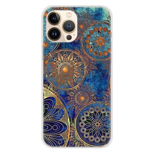 Coque En Silicone - Compatible Apple Iphone 13 Pro Max - Design Mandalla Bleu
