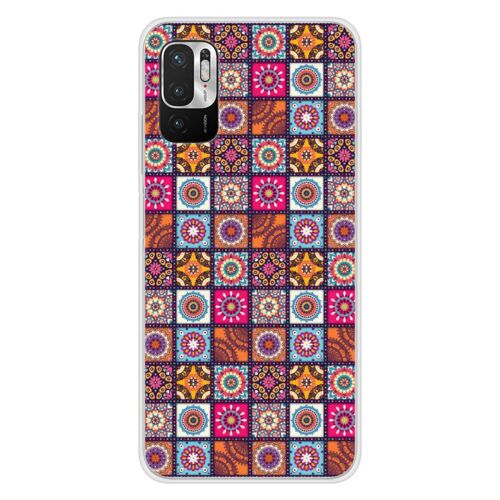 Coque En Silicone - Compatible Xiaomi Redmi Note 10, Xiaomi Redmi Note 10s - Design Patchwork Mandala