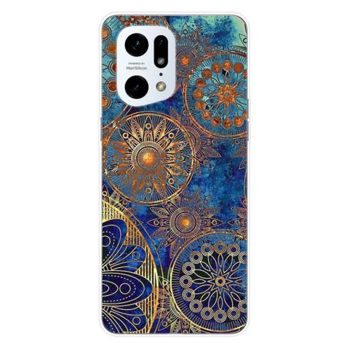 Coque En Silicone - Compatible Oppo Find X5 Pro - Design Mandalla Bleu