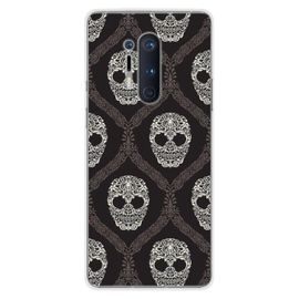 Coque En Silicone - Compatible Oneplus 8 Pro - Design Floral Skull