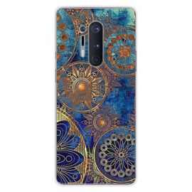 Coque En Silicone - Compatible Oneplus 8 Pro - Design Mandalla Bleu