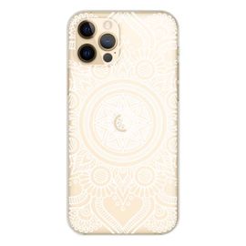 Coque En Silicone - Compatible Apple Iphone 12 Pro - Design Mandala Blanc