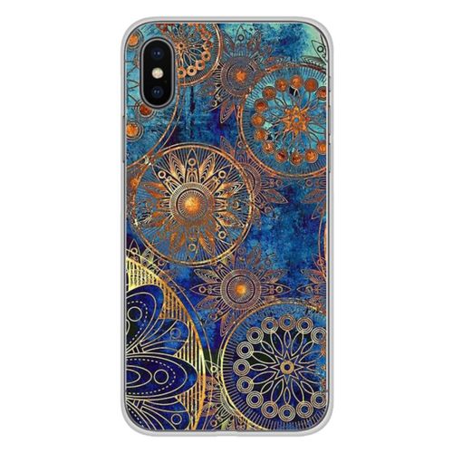 Coque En Silicone - Compatible Apple Iphone X, Apple Iphone Xs - Design Mandalla Bleu