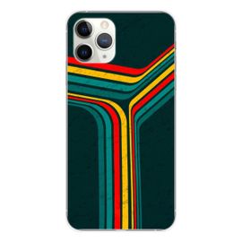 Coque En Silicone - Compatible Apple Iphone 11 Pro - Design Retro Lines