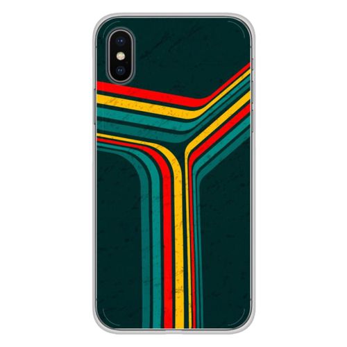 Coque En Silicone - Compatible Apple Iphone X, Apple Iphone Xs - Design Retro Lines