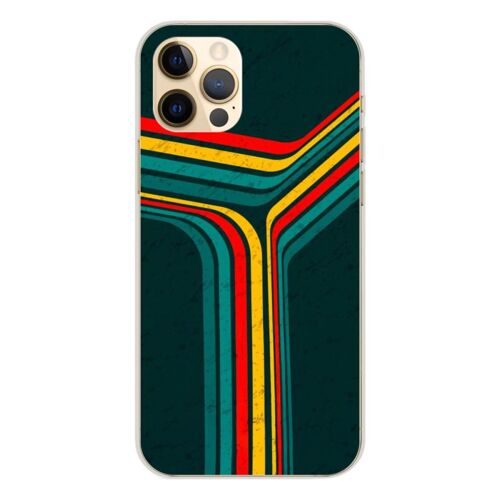 Coque En Silicone - Compatible Apple Iphone 12 Pro - Design Retro Lines