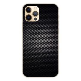Coque En Silicone - Compatible Apple Iphone 12 Pro - Design Dark Metal