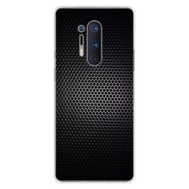 Coque En Silicone - Compatible Oneplus 8 Pro - Design Dark Metal