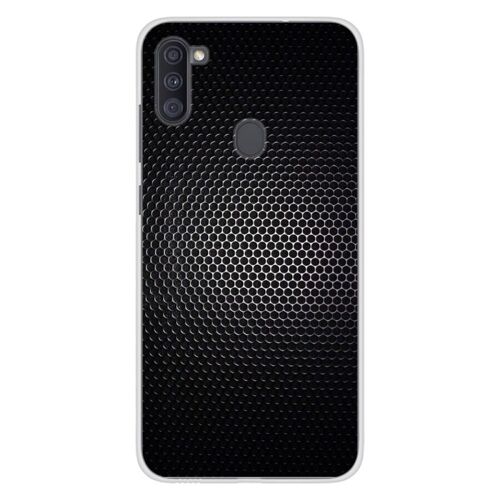 Coque En Silicone - Compatible Samsung Galaxy A11 - Design Dark Metal
