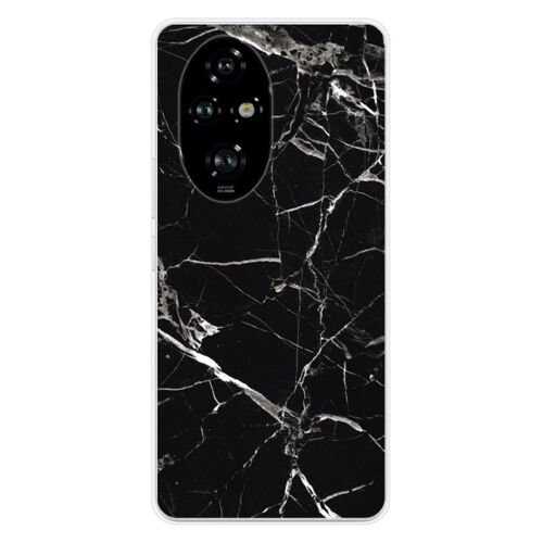 Coque En Silicone - Compatible Huawei Honor 200 Pro 5g - Design Marbre Noir